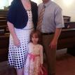 Pastor Terrance Waters and his wife, Cristal, and daughter, Abigail
